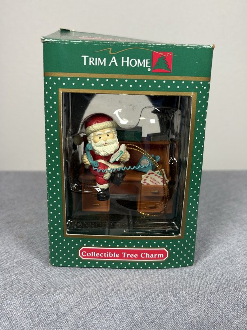 Kmart Trim A Home Santa Answering Desk Ornament Collectible Tree Decor